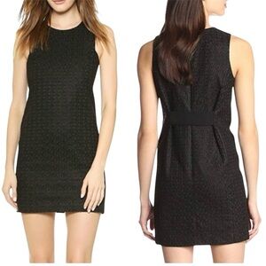 Theory Gwideen Black Eyelet Sleeveless Dress